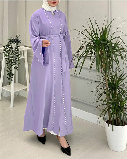 Abaya-Robe Hijab Ouverte pour Femmes