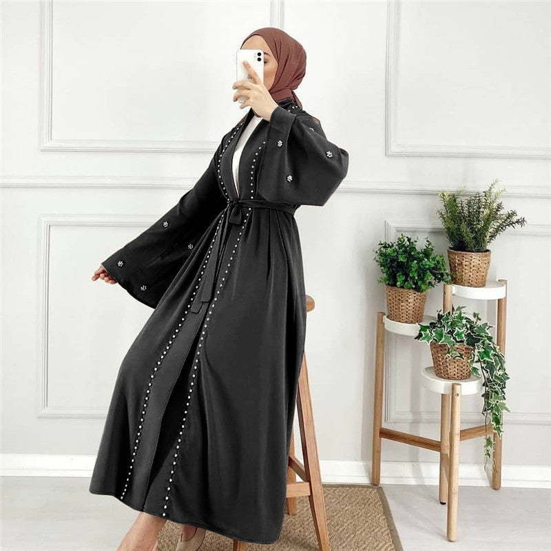 Abaya-Robe Hijab Ouverte pour Femmes