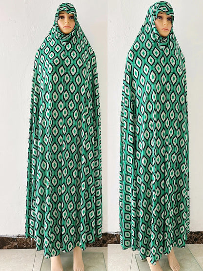 Abaya Capuche Femme Musulmane Hijab Floral Africain Shopify