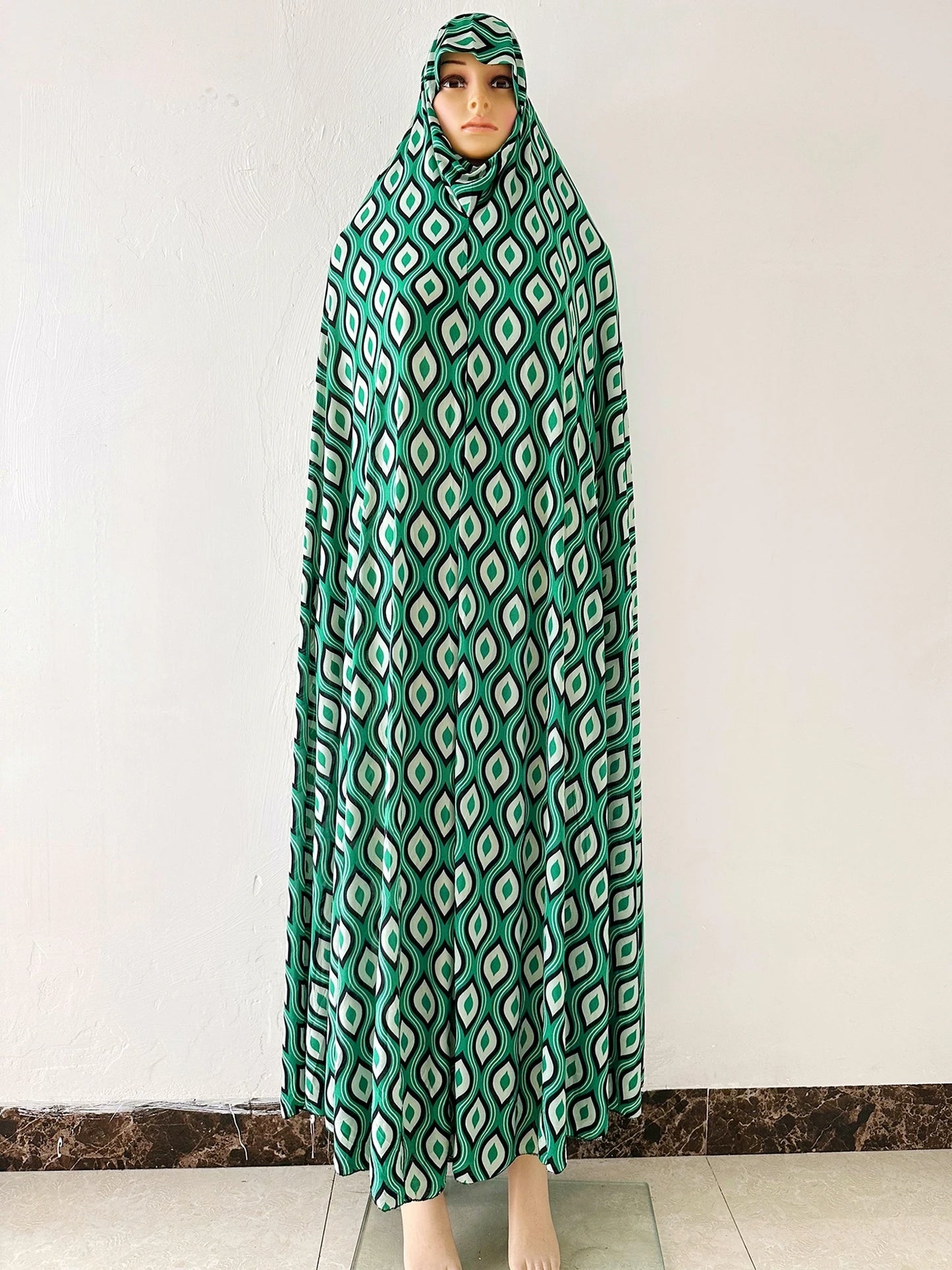 Abaya Capuche Femme Musulmane Hijab Floral Africain Shopify