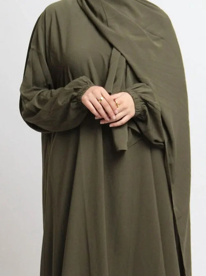 Robe Abaya Jilbab à Capuche pour Femme