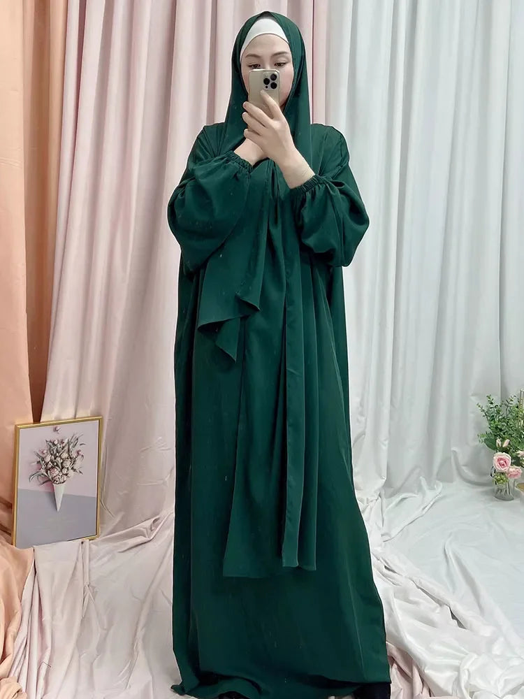 Robe Abaya Jilbab à Capuche pour Femme