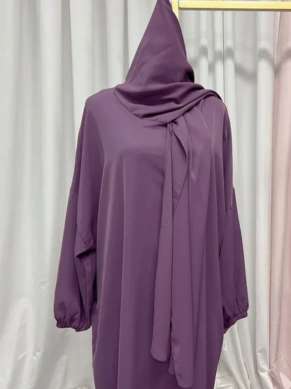 Robe Abaya Jilbab à Capuche pour Femme