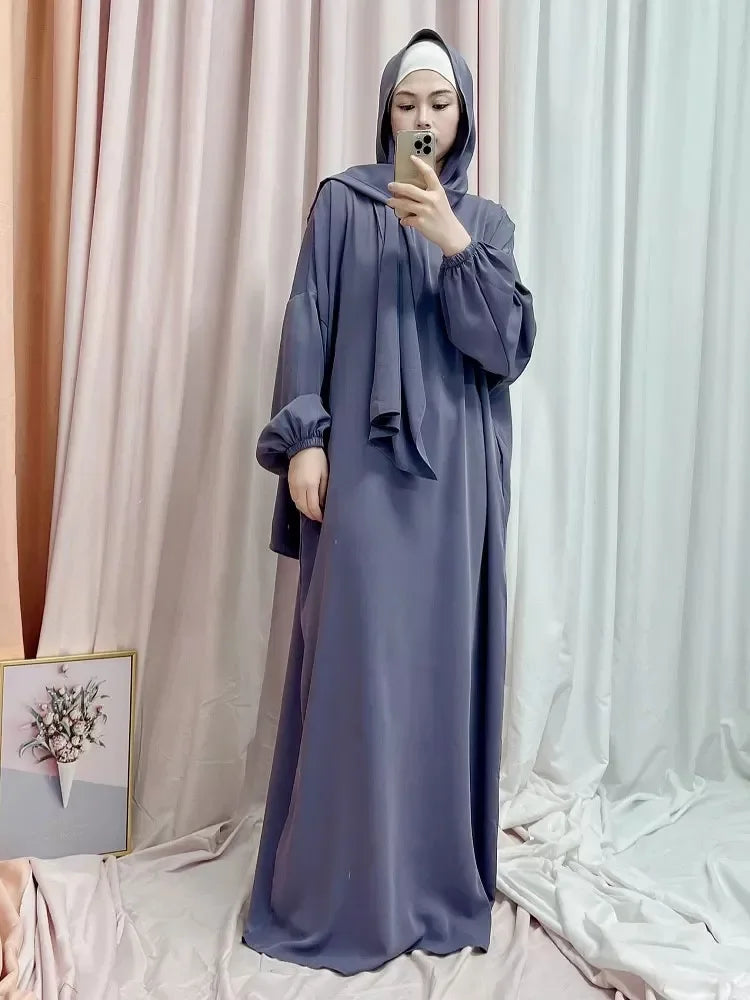 Robe Abaya Jilbab à Capuche pour Femme