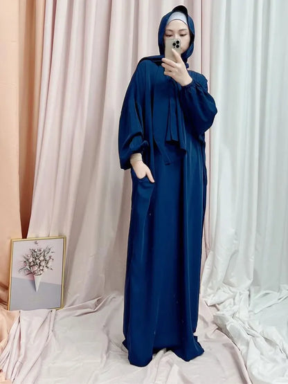 Robe Abaya Jilbab à Capuche pour Femme