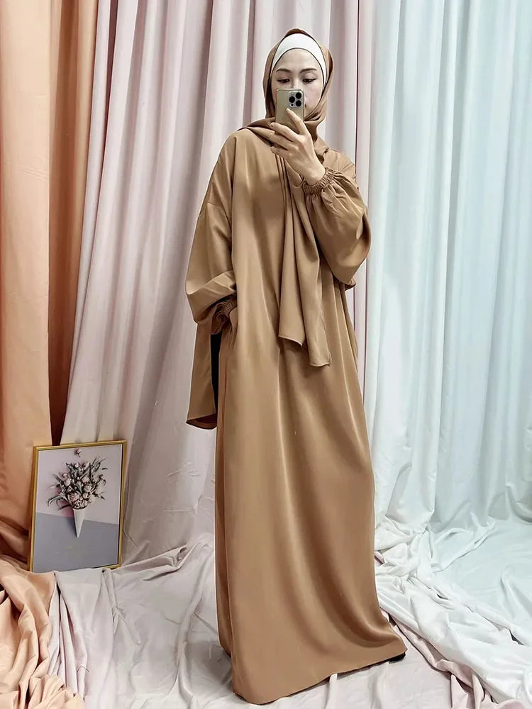 Robe Abaya Jilbab à Capuche pour Femme