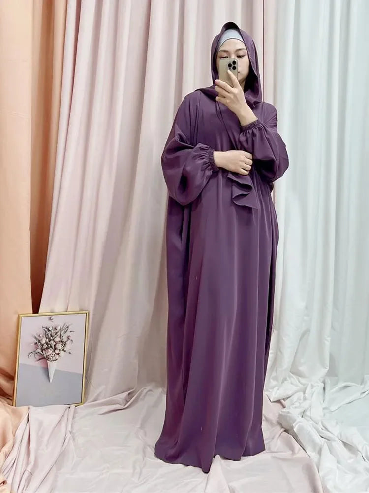 Robe Abaya Jilbab à Capuche pour Femme