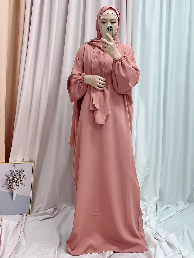 Robe Abaya Jilbab à Capuche pour Femme