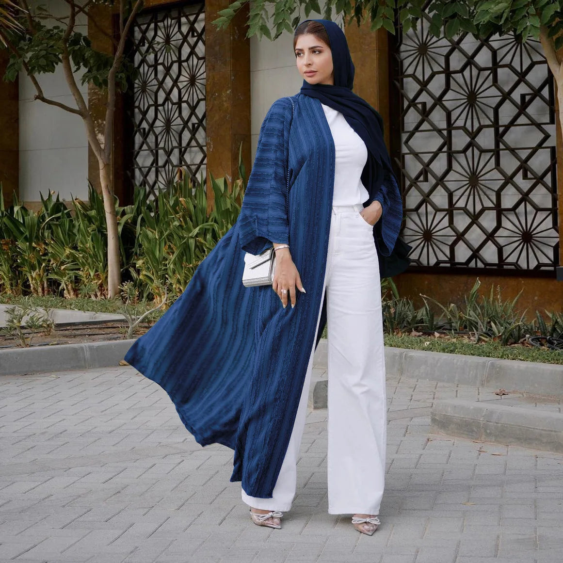 Abaya-Kimono musulman rétro: élégance et tradition pour l'Eid 2022