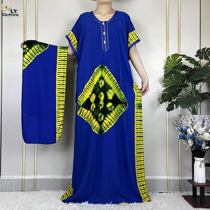 Robe Dashiki à Manches Courtes pour Femme - Style Africain Été tendance