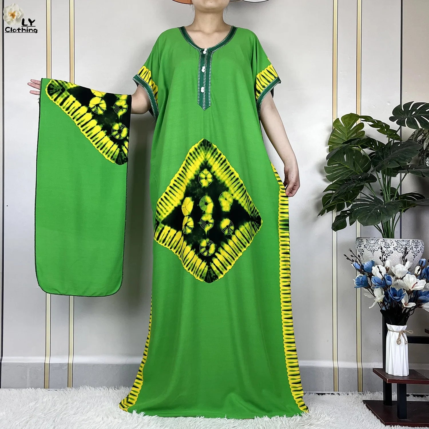 Robe Dashiki à Manches Courtes pour Femme - Style Africain Été tendance