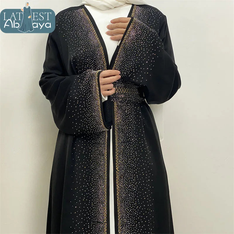 Abaya Robe Longue Luxueuse avec Diamants - Style Musulman