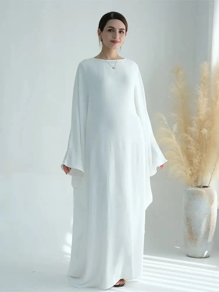 Abaya-Robe Maxi Coton et Lin Femme Musulmane