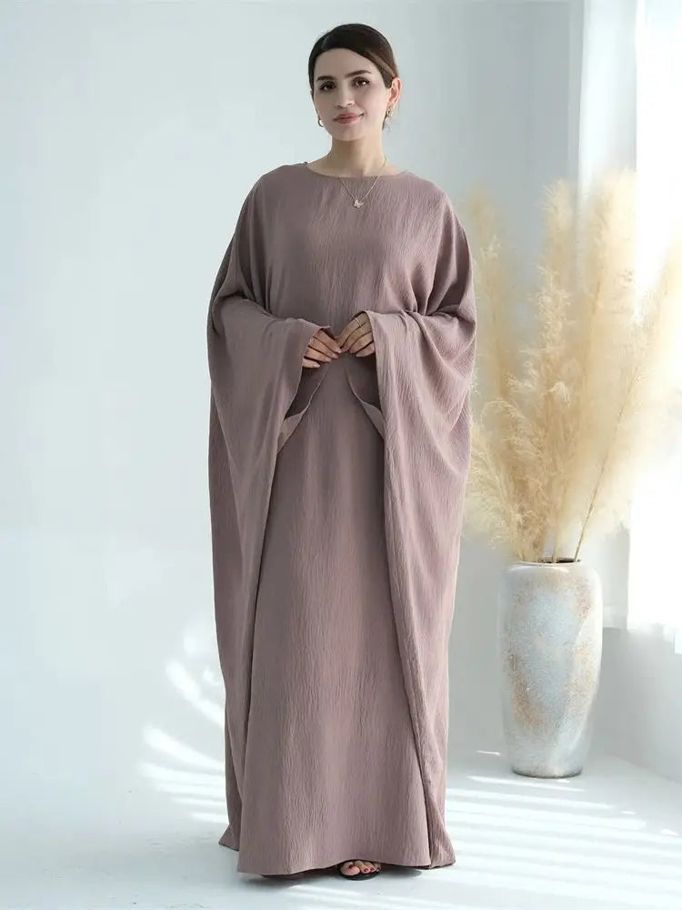 Abaya-Robe Maxi Coton et Lin Femme Musulmane