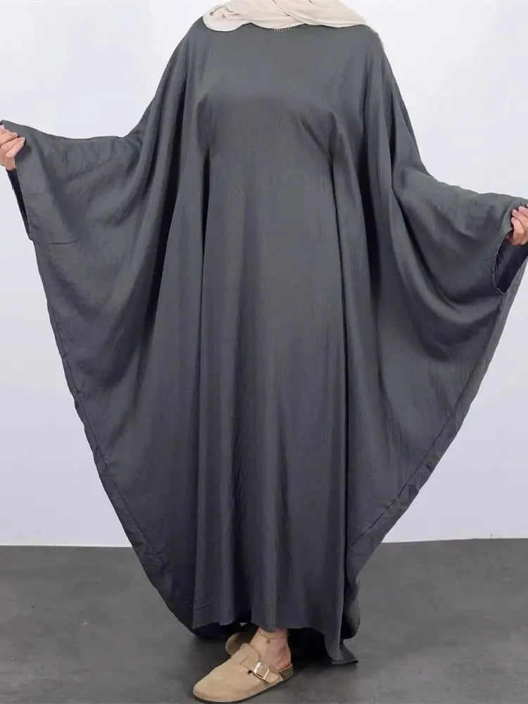 Abaya-Robe Maxi Coton et Lin Femme Musulmane