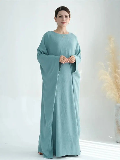 Abaya-Robe Maxi Coton et Lin Femme Musulmane