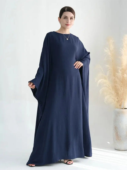 Abaya-Robe Maxi Coton et Lin Femme Musulmane