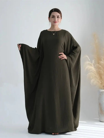 Abaya-Robe Maxi Coton et Lin Femme Musulmane