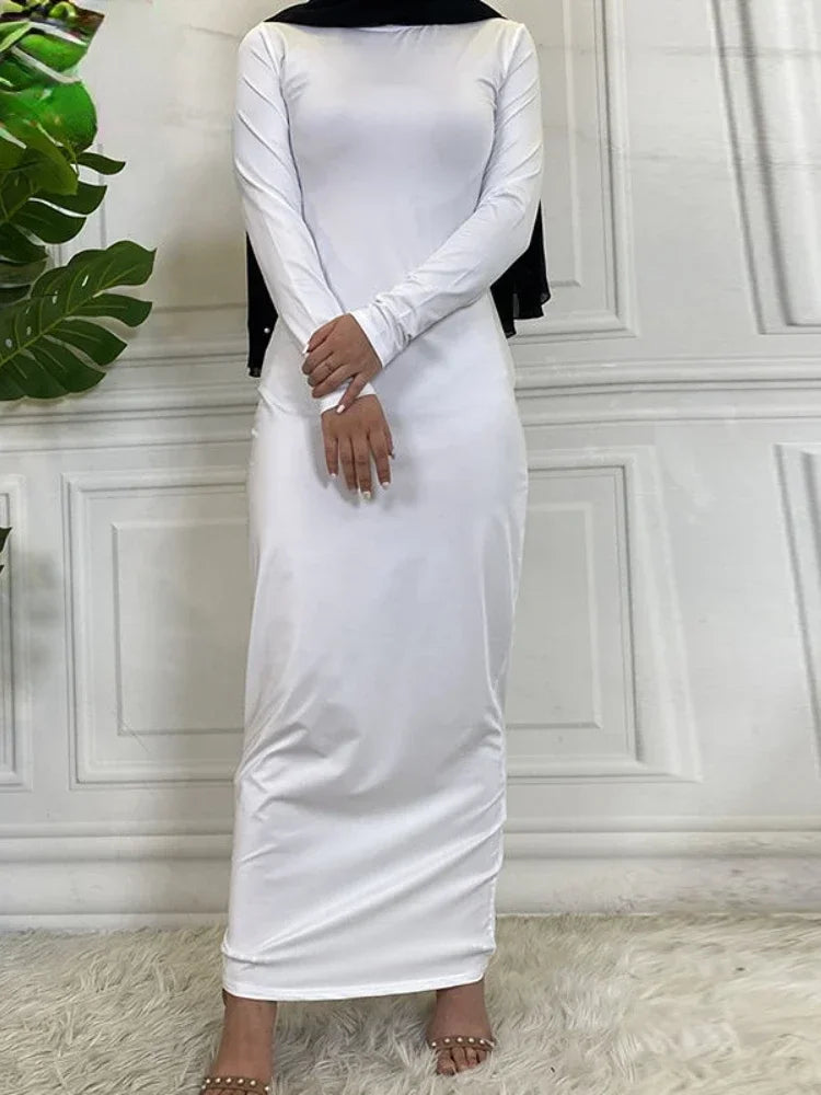 Robe abaya en coton modal - Manches longues - Turquie, Dubaï