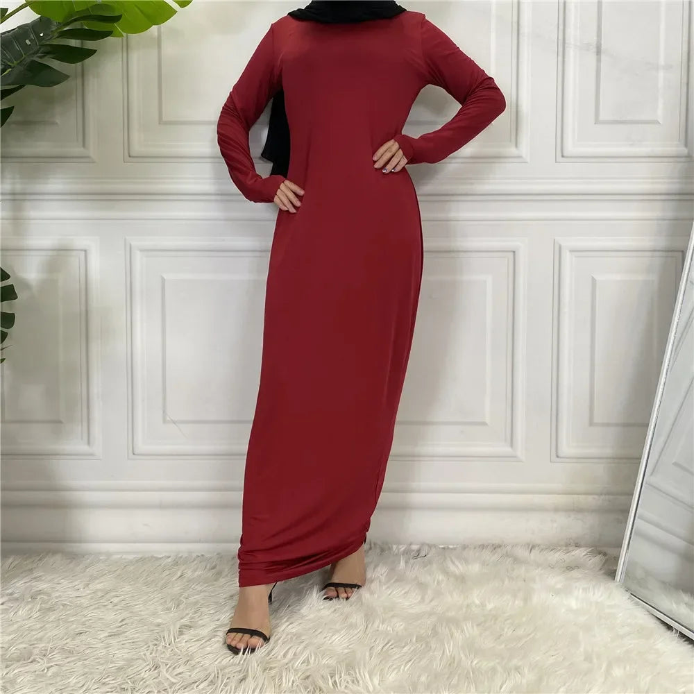 Robe abaya en coton modal - Manches longues - Turquie, Dubaï