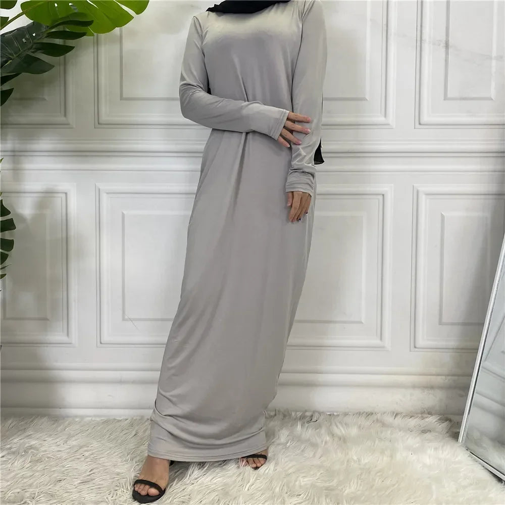 Robe abaya en coton modal - Manches longues - Turquie, Dubaï