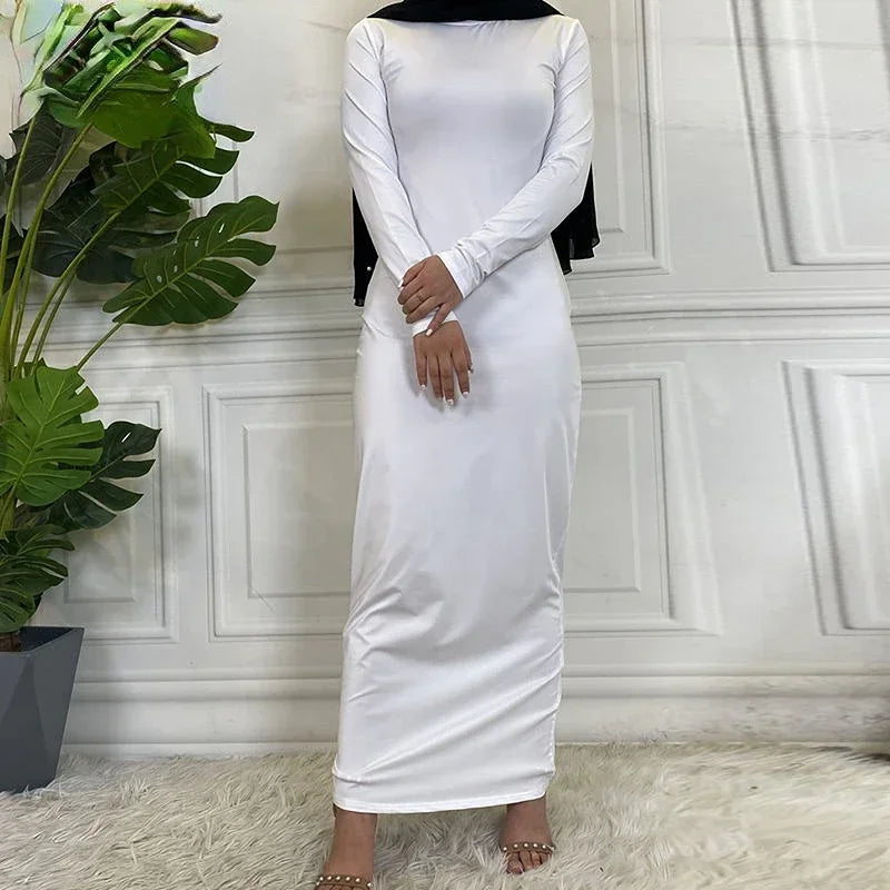 Robe abaya en coton modal - Manches longues - Turquie, Dubaï