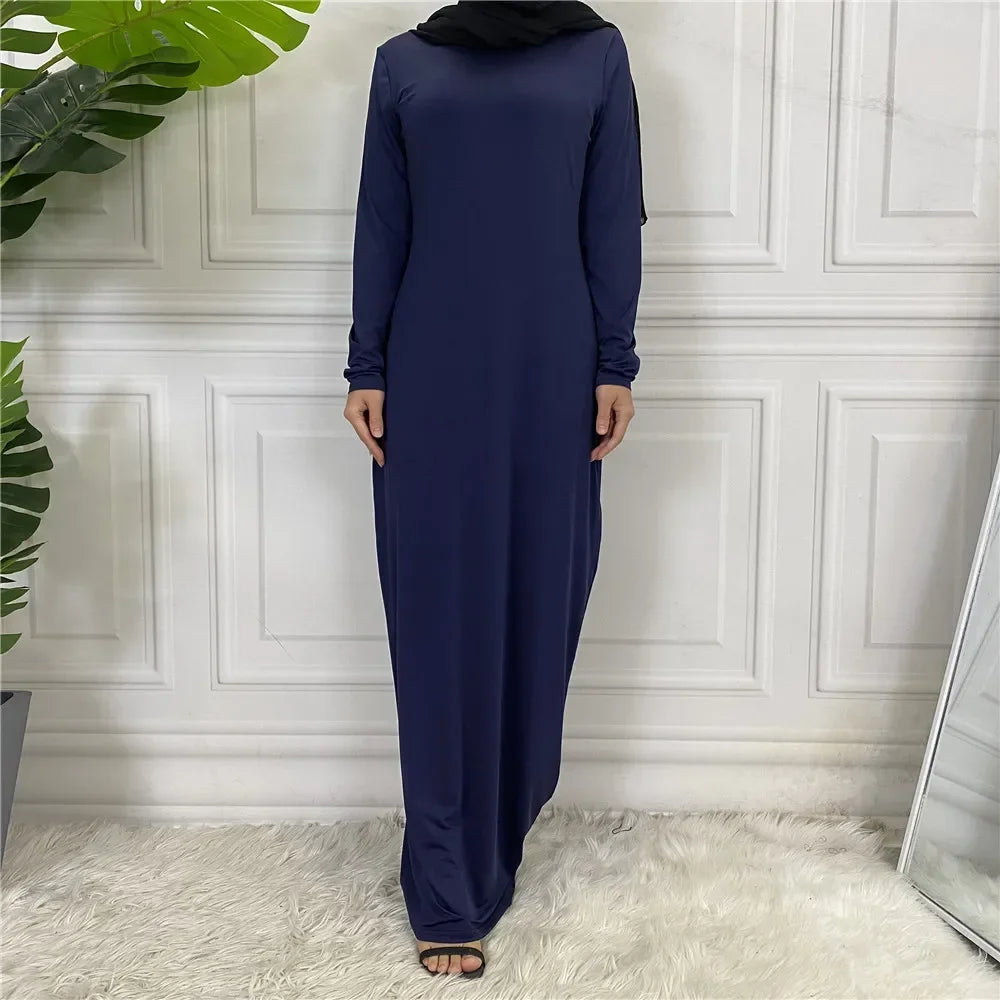 Robe abaya en coton modal - Manches longues - Turquie, Dubaï