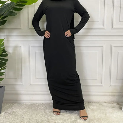 Robe abaya en coton modal - Manches longues - Turquie, Dubaï