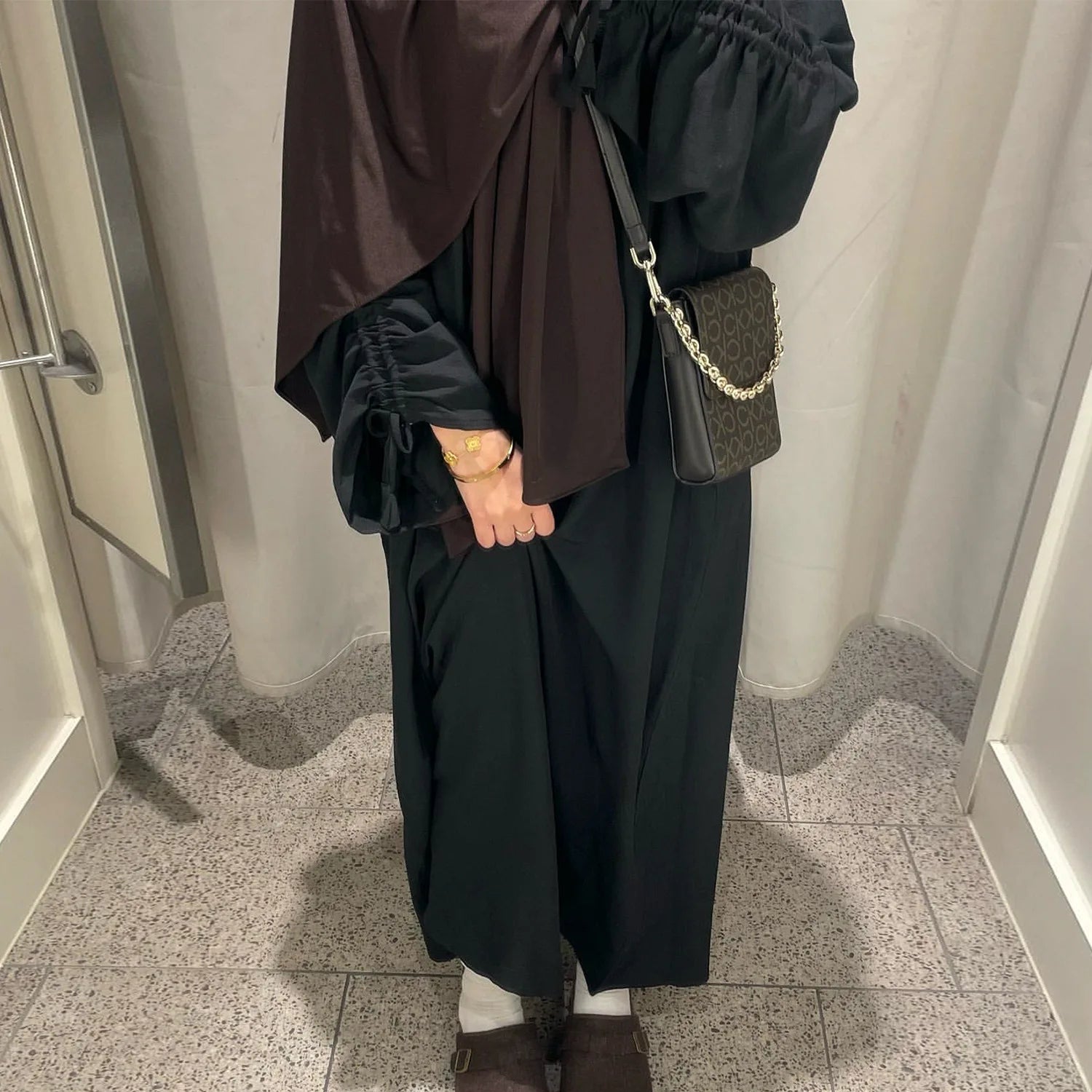 Abaya noire caftan pour femmes, tenue Ramadan Dubai Turquie robe arabe