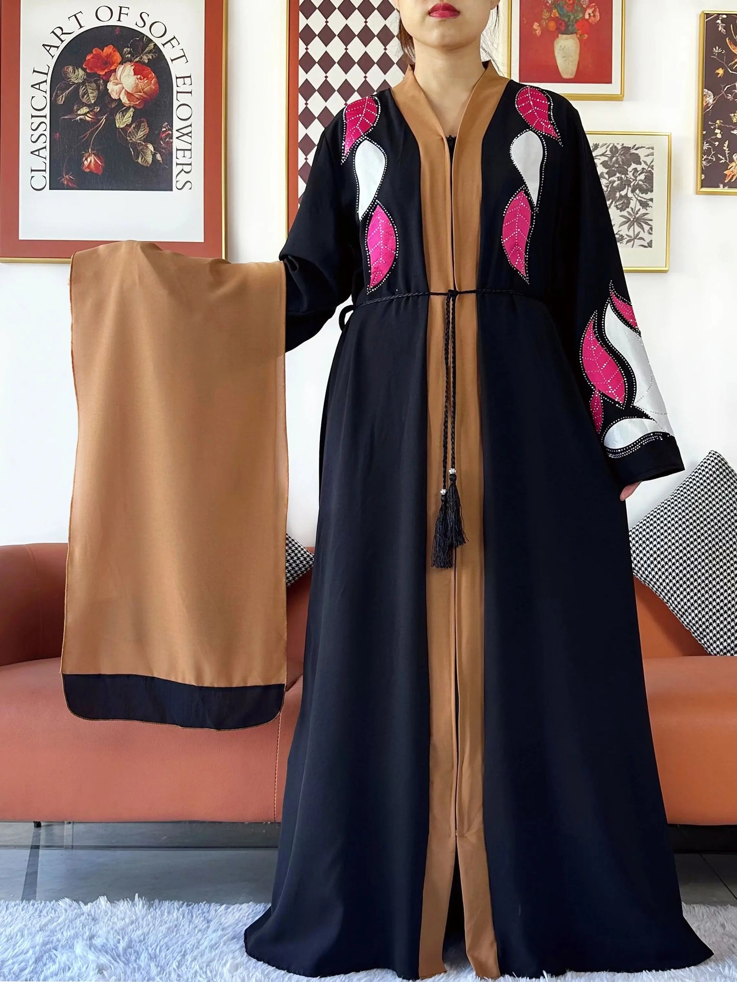 Robe de soirée en mousseline de soie pour femmes : élégance islamique