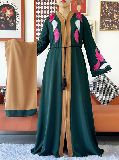 Robe de soirée en mousseline de soie pour femmes : élégance islamique