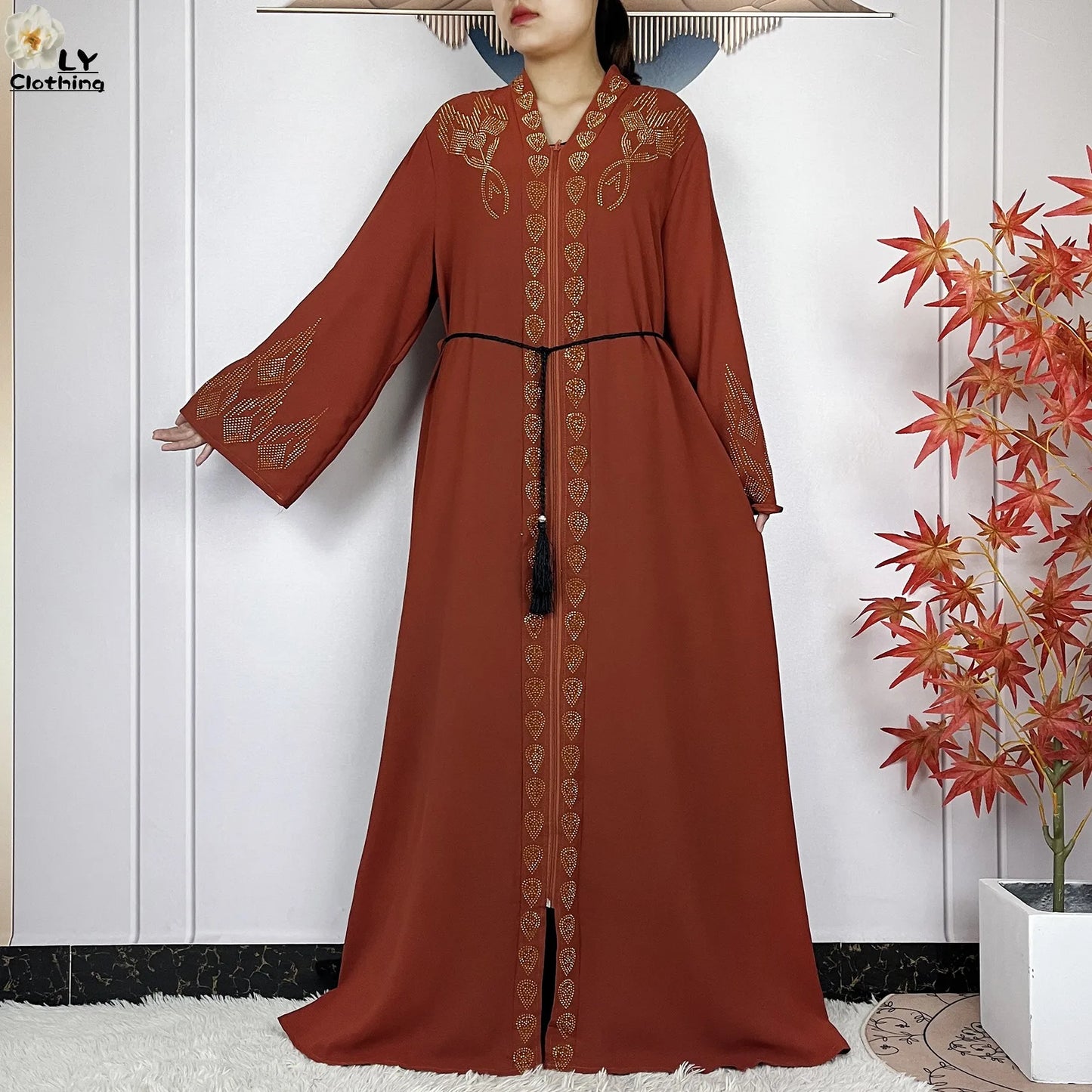 Robe Abaya Musulmane en Mousseline de Soie Élégante