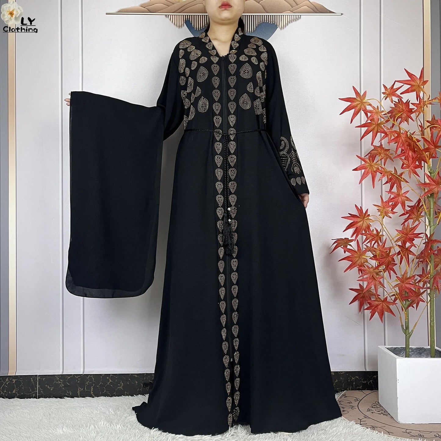 Robe Abaya Musulmane en Mousseline de Soie Élégante