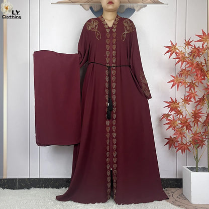 Robe Abaya Musulmane en Mousseline de Soie Élégante