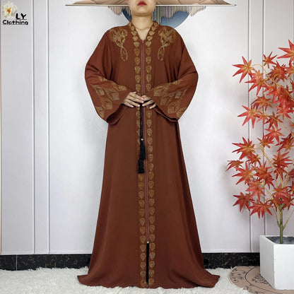 Robe Abaya Musulmane en Mousseline de Soie Élégante