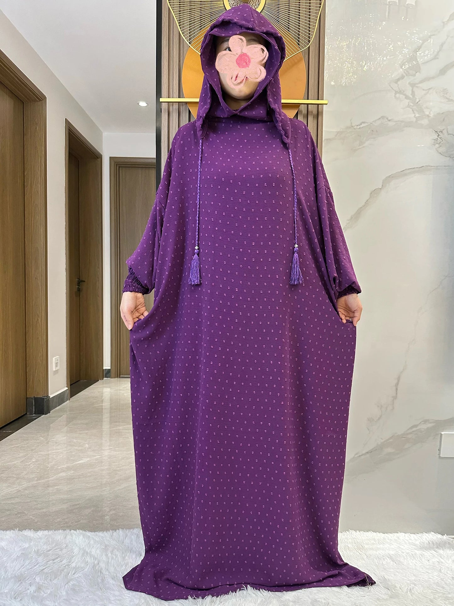 Abaya-Robe coton femmes, vêtements prière, caftan, dubai, turquie, Ramadan.