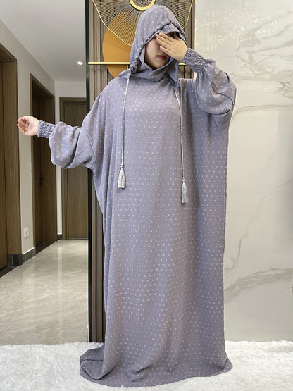 Abaya-Robe coton femmes, vêtements prière, caftan, dubai, turquie, Ramadan.