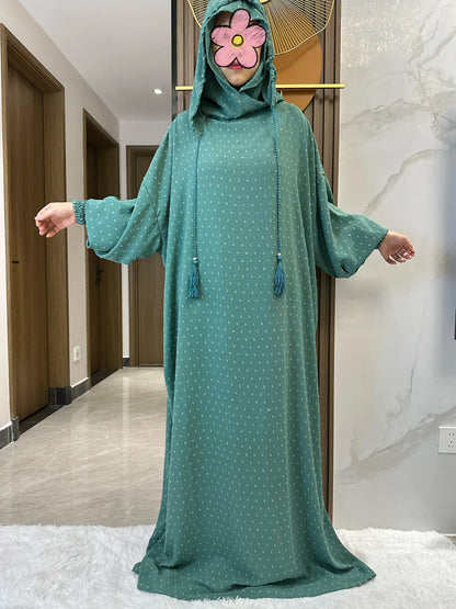 Abaya-Robe coton femmes, vêtements prière, caftan, dubai, turquie, Ramadan.