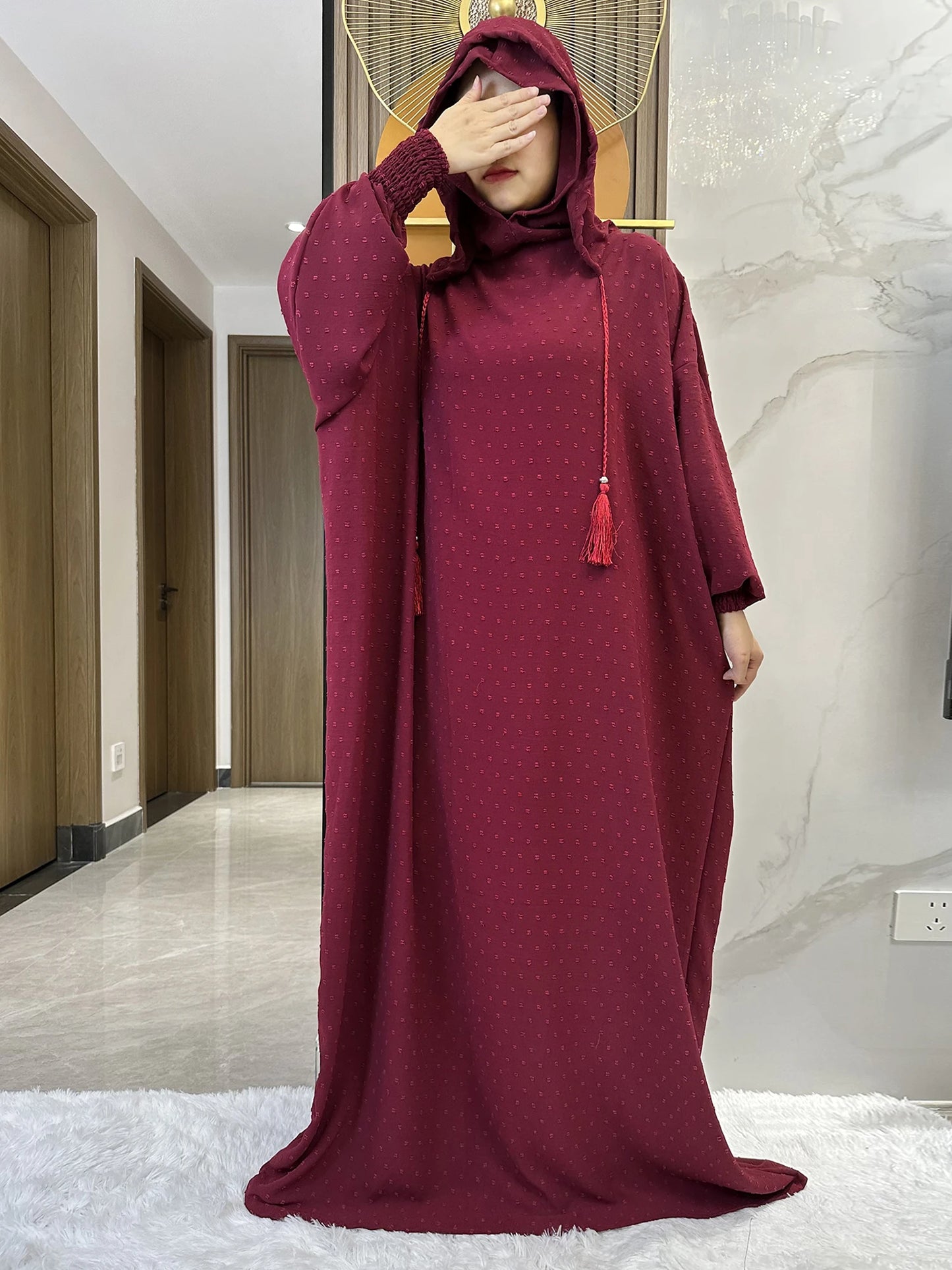 Abaya-Robe coton femmes, vêtements prière, caftan, dubai, turquie, Ramadan.