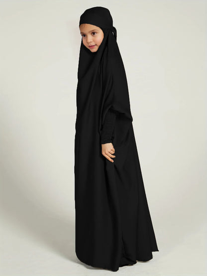 Abaya enfant musulmane : Caftan couleur unie