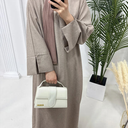 Robe abaya musulmane en tissu fin - Modestie turque, dubaï, Ramadan