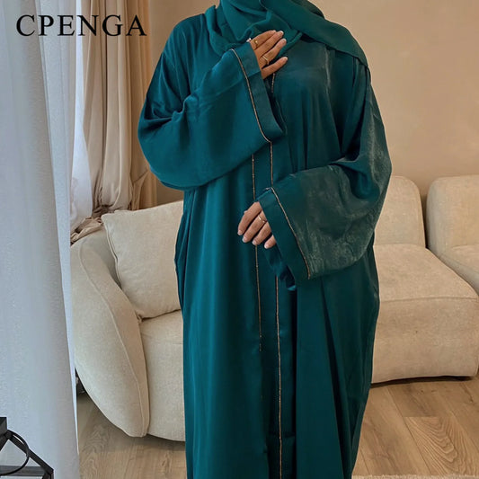 Robe abaya musulmane à manches longues - Collection Dubai