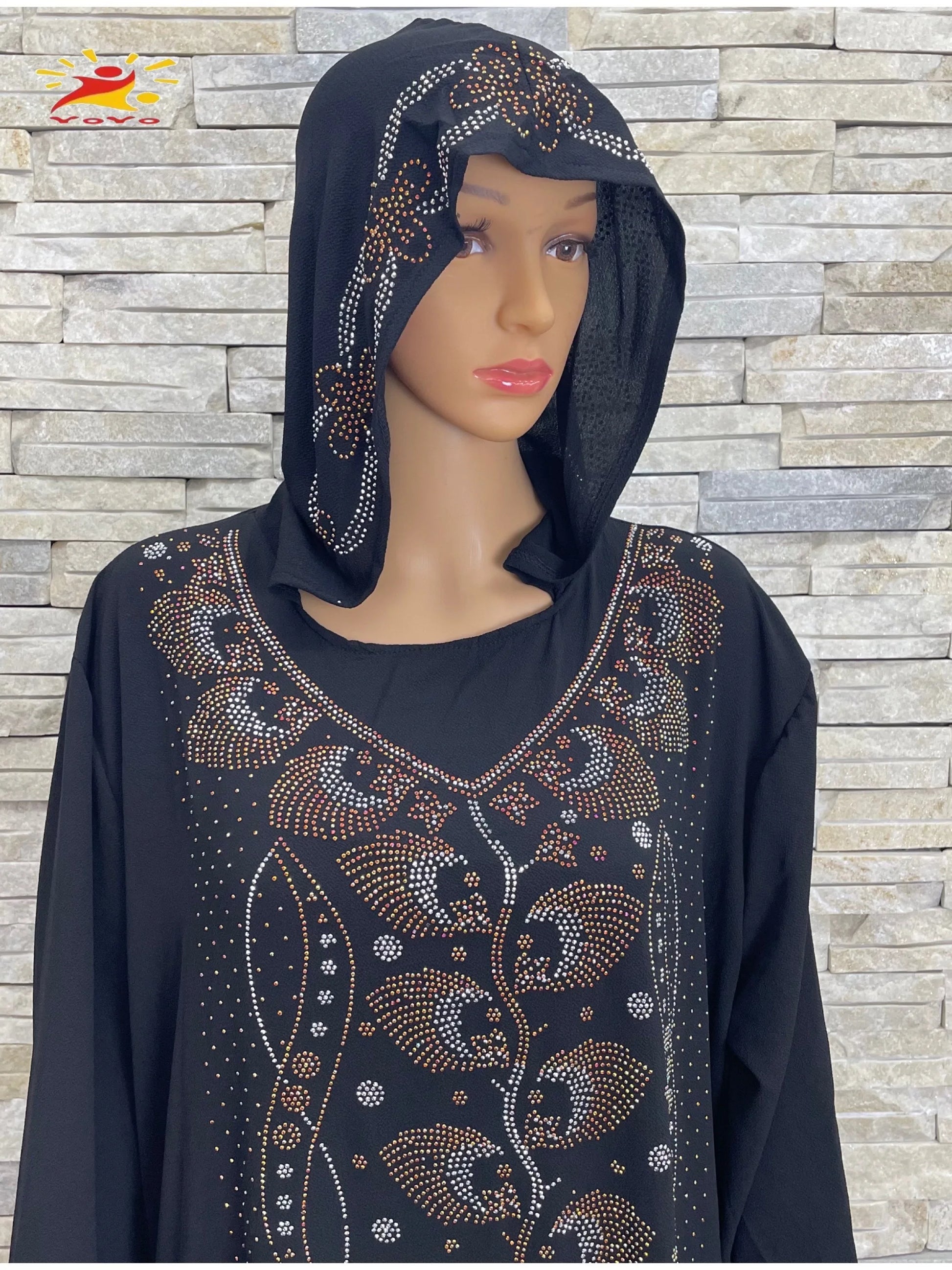 Abaya élégante à capuche pour femme