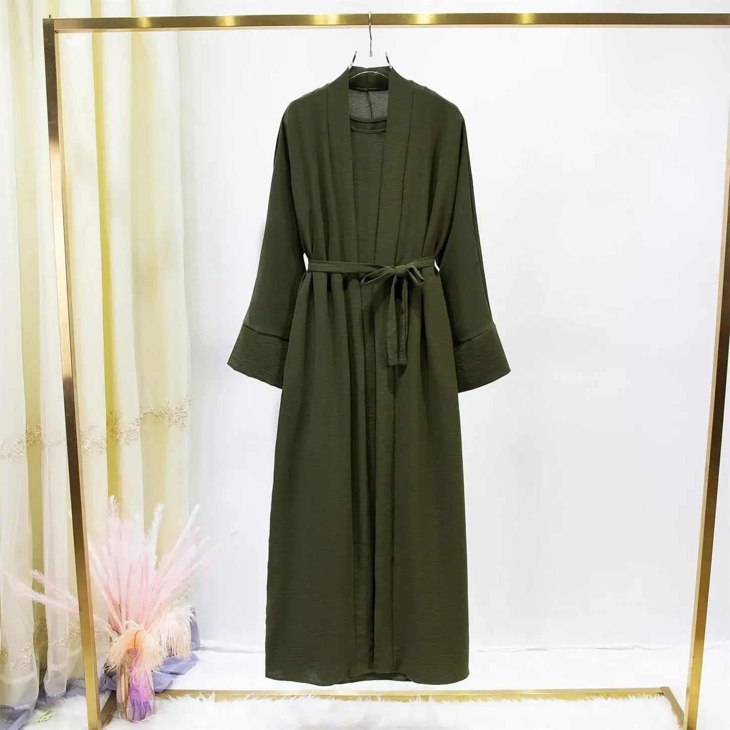 Ensemble Abaya Cardigan : FibrInner Robe + Ceinture