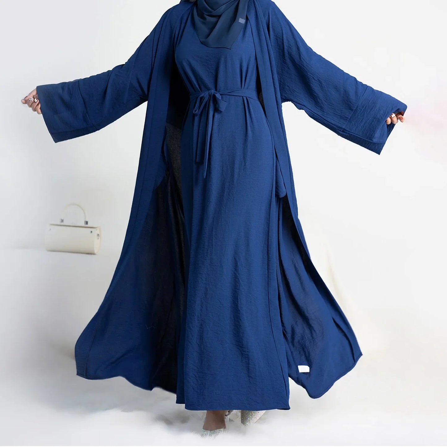 Ensemble 2 pièces Abaya assortie : Robe musulmane tendance