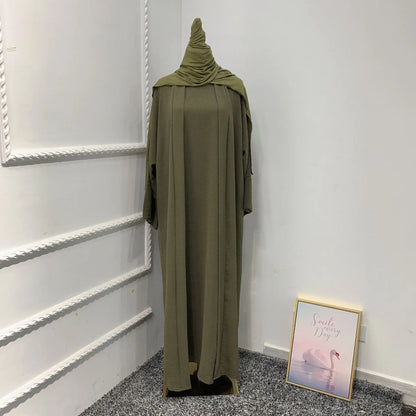 Ensemble 2 pièces Abaya assortie : Robe musulmane tendance