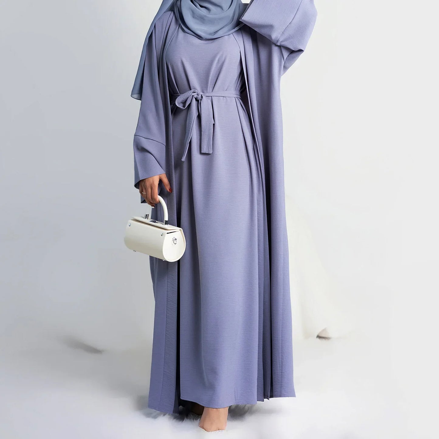 Ensemble 2 pièces Abaya assortie : Robe musulmane tendance