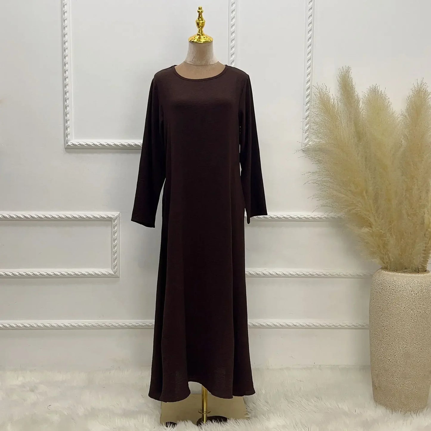 Abaya en Crêpe pour Femmes, Tenue Décontractée Dubaï Hijab