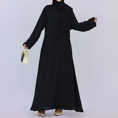 Abaya en Crêpe pour Femmes, Tenue Décontractée Dubaï Hijab