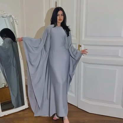 Robe Maxi Satin Papillon Dubaï Kaftan Nouveau